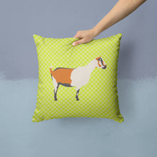 Load image into Gallery viewer, Alpine Goat Green Throw Pillow - 14x14 Decorative Pillow – Art for Your Home &amp; Patio BB7706PW1414