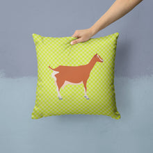 Load image into Gallery viewer, Toggenburger Goat Green Throw Pillow - 14x14 Decorative Pillow – Art for Your Home &amp; Patio BB7707PW1414