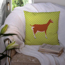 Load image into Gallery viewer, Toggenburger Goat Green Throw Pillow - 14x14 Decorative Pillow – Art for Your Home &amp; Patio BB7707PW1414