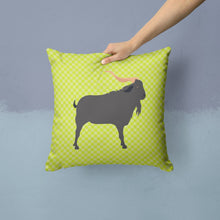 Load image into Gallery viewer, Verata Goat Green Throw Pillow - 14x14 Decorative Pillow – Art for Your Home &amp; Patio BB7708PW1414