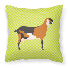 Load image into Gallery viewer, Anglo-nubian Nubian Goat Green Fabric Decorative Pillow BB7709PW1818