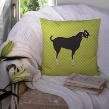 Load image into Gallery viewer, Black Bengal Goat Green Throw Pillow - 14x14 Decorative Pillow – Art for Your Home &amp; Patio BB7710PW1414