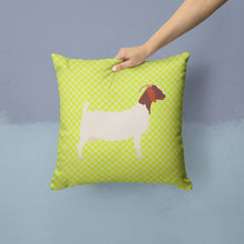 Load image into Gallery viewer, Boer Goat Green Throw Pillow - 14x14 Decorative Pillow – Art for Your Home &amp; Patio BB7712PW1414