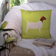 Load image into Gallery viewer, Boer Goat Green Throw Pillow - 14x14 Decorative Pillow – Art for Your Home &amp; Patio BB7712PW1414