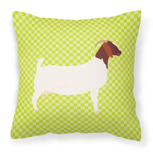 Load image into Gallery viewer, Boer Goat Green Fabric Decorative Pillow BB7712PW1818