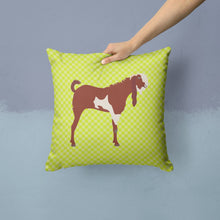 Load image into Gallery viewer, Jamnapari Goat Green Throw Pillow - 14x14 Decorative Pillow – Art for Your Home &amp; Patio BB7716PW1414