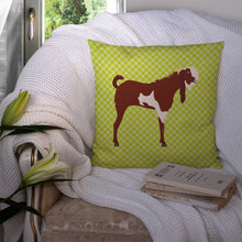 Load image into Gallery viewer, Jamnapari Goat Green Throw Pillow - 14x14 Decorative Pillow – Art for Your Home &amp; Patio BB7716PW1414