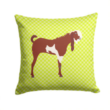 Load image into Gallery viewer, Jamnapari Goat Green Throw Pillow - 14x14 Decorative Pillow – Art for Your Home &amp; Patio BB7716PW1414