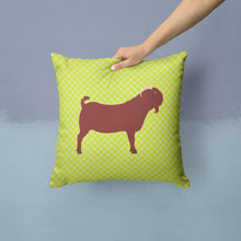 Load image into Gallery viewer, Kalahari Red Goat Green Throw Pillow - 14x14 Decorative Pillow – Art for Your Home &amp; Patio BB7717PW1414
