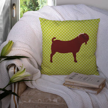 Load image into Gallery viewer, Kalahari Red Goat Green Throw Pillow - 14x14 Decorative Pillow – Art for Your Home &amp; Patio BB7717PW1414