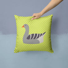 Load image into Gallery viewer, Pilgrim Goose Green Throw Pillow - 14x14 Decorative Pillow – Art for Your Home &amp; Patio BB7719PW1414