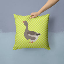 Load image into Gallery viewer, Toulouse Goose Green Throw Pillow - 14x14 Decorative Pillow – Art for Your Home &amp; Patio BB7723PW1414