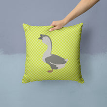 Load image into Gallery viewer, African Goose Green Throw Pillow - 14x14 Decorative Pillow – Art for Your Home &amp; Patio BB7725PW1414