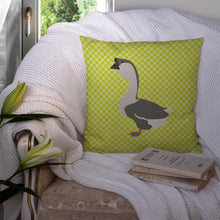 Load image into Gallery viewer, African Goose Green Throw Pillow - 14x14 Decorative Pillow – Art for Your Home &amp; Patio BB7725PW1414