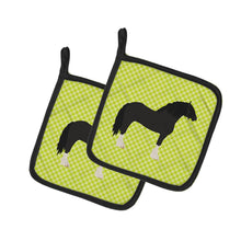 Load image into Gallery viewer, Pomeranian Rogener Goose Green Pot Holders - Set of 2 - Heat-Resistant Kitchen Essentials BB7730PTHD