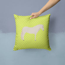 Load image into Gallery viewer, Paso Fino Horse Green Throw Pillow - 14x14 Decorative Pillow – Art for Your Home &amp; Patio BB7731PW1414