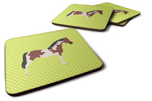 Load image into Gallery viewer, Pinto Horse Green Foam Coaster  BB7733FC