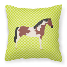 Load image into Gallery viewer, Pinto Horse Green Fabric Decorative Pillow BB7733PW1818
