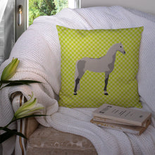 Load image into Gallery viewer, Orlov Trotter Horse Green Throw Pillow - 14x14 Decorative Pillow – Art for Your Home &amp; Patio BB7734PW1414