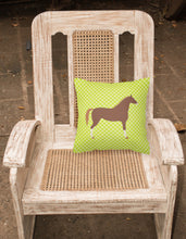 Load image into Gallery viewer, Hanoverian Horse Green Fabric Decorative Pillow BB7735PW1818