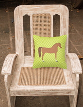 Load image into Gallery viewer, Arabian Horse Green Fabric Decorative Pillow BB7737PW1818