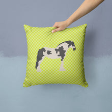 Load image into Gallery viewer, Cyldesdale Horse Green Throw Pillow - 14x14 Decorative Pillow – Art for Your Home &amp; Patio BB7738PW1414