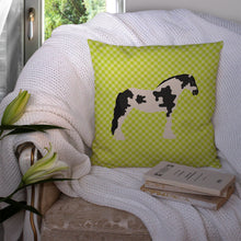 Load image into Gallery viewer, Cyldesdale Horse Green Throw Pillow - 14x14 Decorative Pillow – Art for Your Home &amp; Patio BB7738PW1414