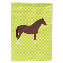 Load image into Gallery viewer, English Thoroughbred Horse Green Flag Canvas House Size BB7739CHF