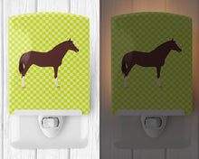 Load image into Gallery viewer, English Thoroughbred Horse Green Ceramic Night Light BB7739CNL