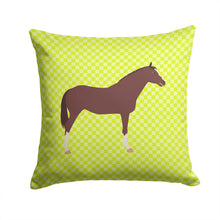 Load image into Gallery viewer, English Thoroughbred Horse Green Throw Pillow - 14x14 Decorative Pillow – Art for Your Home &amp; Patio BB7739PW1414