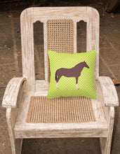 Load image into Gallery viewer, English Thoroughbred Horse Green Fabric Decorative Pillow BB7739PW1818