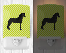 Load image into Gallery viewer, Friesian Horse Green Ceramic Night Light BB7741CNL