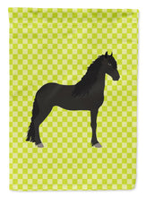 Load image into Gallery viewer, Friesian Horse Green Garden Flag - Outdoor Decorative Yard Flag