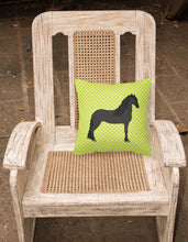 Load image into Gallery viewer, Friesian Horse Green Fabric Decorative Pillow BB7741PW1818