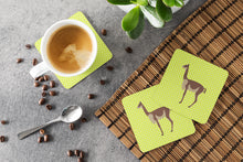 Load image into Gallery viewer, Vicugna or Vicuna Green Foam Coaster  BB7743FC