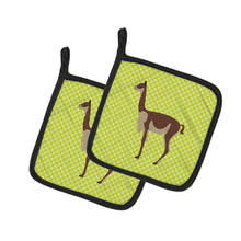Load image into Gallery viewer, Vicugna or Vicuna Green Pot Holders - Set of 2 - Heat-Resistant Kitchen Essentials BB7743PTHD