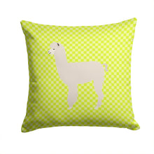 Load image into Gallery viewer, Alpaca Green Throw Pillow - 14x14 Decorative Pillow – Art for Your Home &amp; Patio BB7745PW1414