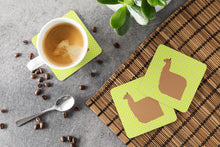Load image into Gallery viewer, Alpaca Suri Green Foam Coaster  BB7746FC