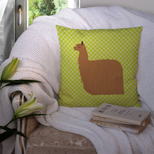 Load image into Gallery viewer, Alpaca Suri Green Throw Pillow - 14x14 Decorative Pillow – Art for Your Home &amp; Patio BB7746PW1414