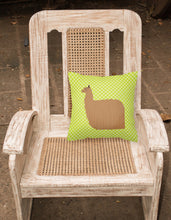 Load image into Gallery viewer, Alpaca Suri Green Fabric Decorative Pillow BB7746PW1818