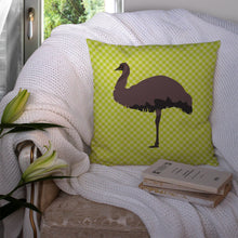 Load image into Gallery viewer, Emu Green Throw Pillow - 14x14 Decorative Pillow – Art for Your Home &amp; Patio BB7748PW1414