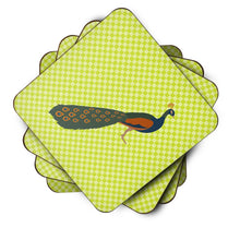Load image into Gallery viewer, Indian Peacock Peafowl Green Foam Coaster  BB7751FC