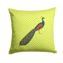 Load image into Gallery viewer, Indian Peacock Peafowl Green Throw Pillow - 14x14 Decorative Pillow – Art for Your Home &amp; Patio BB7751PW1414