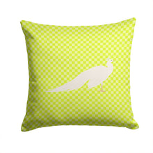 Load image into Gallery viewer, White Peacock Peafowl Green Throw Pillow - 14x14 Decorative Pillow – Art for Your Home &amp; Patio BB7752PW1414