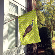 Load image into Gallery viewer, Indian Peahen Peafowl Green Flag Canvas House Size BB7753CHF