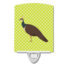 Load image into Gallery viewer, Indian Peahen Peafowl Green Ceramic Night Light BB7753CNL