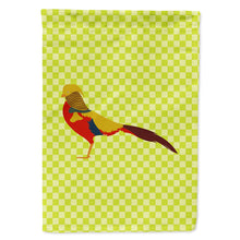 Load image into Gallery viewer, Golden or Chinese Pheasant Green Flag Canvas House Size BB7754CHF