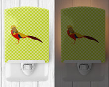 Load image into Gallery viewer, Golden or Chinese Pheasant Green Ceramic Night Light BB7754CNL