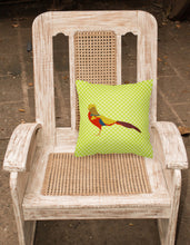 Load image into Gallery viewer, Golden or Chinese Pheasant Green Fabric Decorative Pillow BB7754PW1818