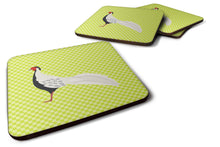 Load image into Gallery viewer, Silver Pheasant Green Foam Coaster  BB7755FC